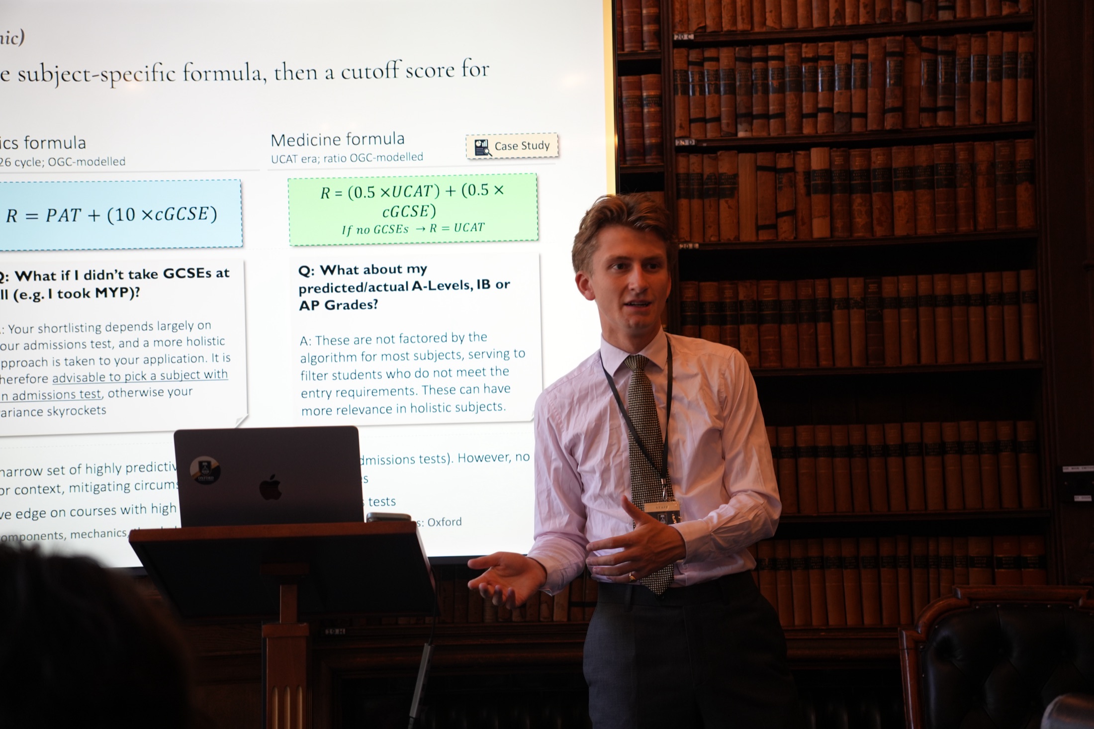 A guest speaker addressing a programme cohort