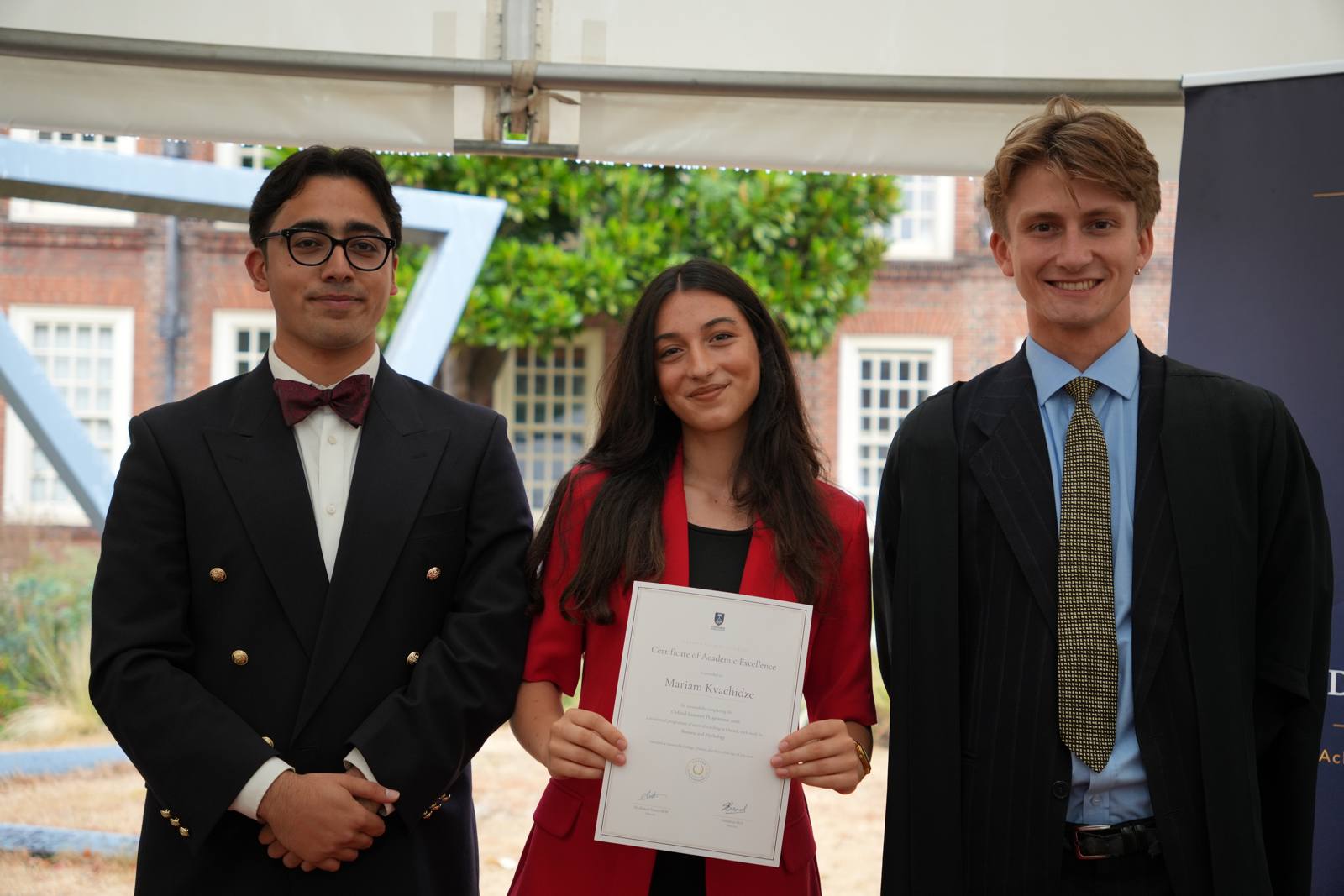 A Certificate of Academic Excellence presented at the Oxford Summer Academy 2026